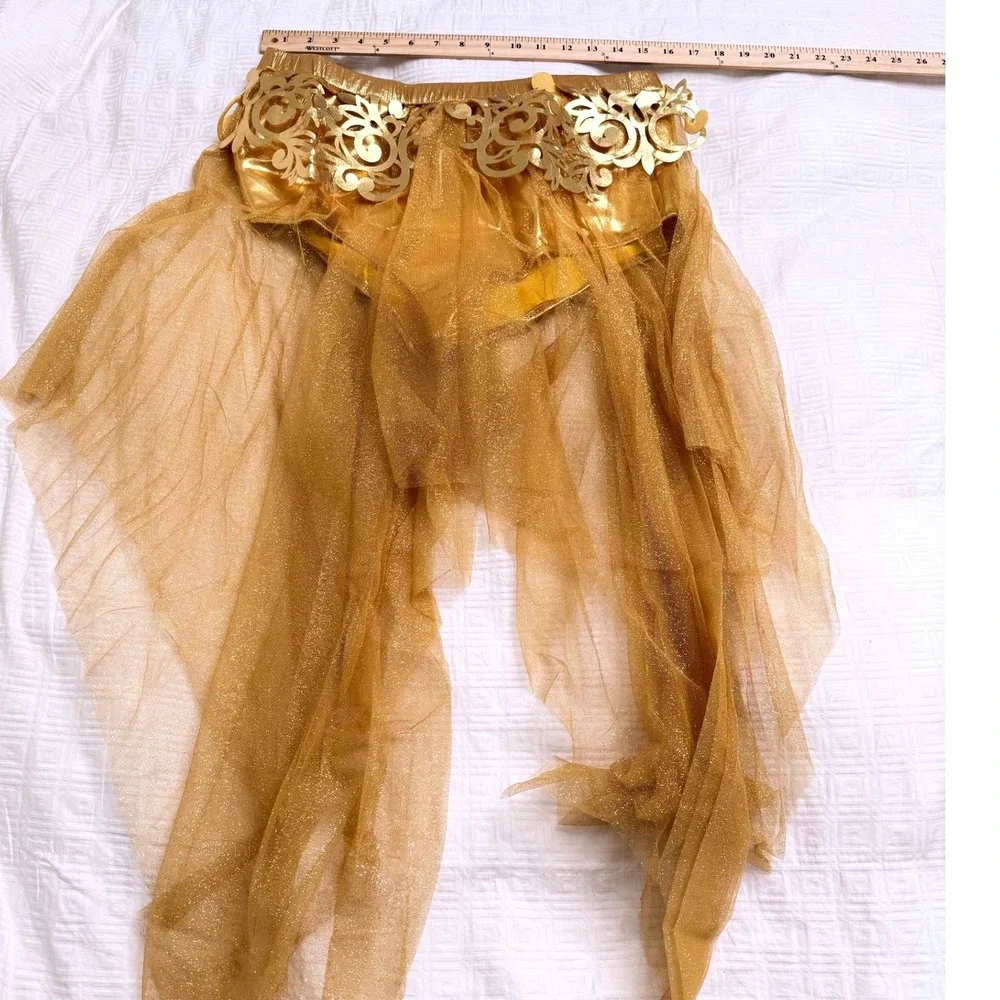 Gold Gladiator Overskirt Costume SZ L/XL Gold Excellent Wonder Woman Trojan syle